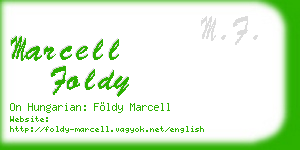 marcell foldy business card